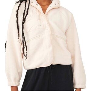 Free People Movement Hit The Slopes Fleece Jacket Light Pink